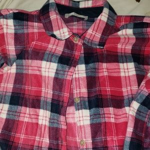 Pink fleece plaid Lee Riders Flannel